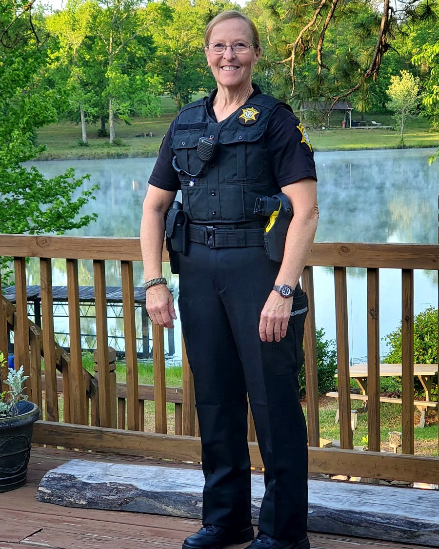 JoAnn in her deputy sheriff uniform before her transformation